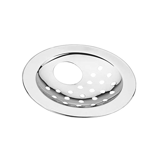 NEW WARE® 5 Inch Stainless Steel Floor Drain Cover with Hole Chrome Finish | Bathroom Kitchen Jali Trap, Anti-Clog Water Drain Grating, Hair Catcher for Sink Basin Balcony Utility Area Home Use