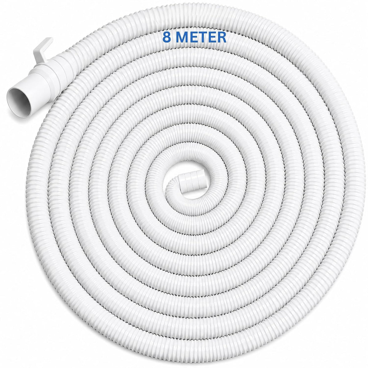 NEW WARE 8 Meter Washing Machine Outlet Pipe | Flexible Drain Hose Extension for Fully & Semi Automatic Machines