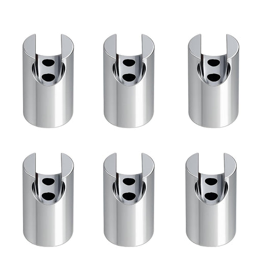 NEW WARE® CP ABS Wall Hook Holder | Multipurpose Bathroom Hook for Health Faucet, Hand Shower, Tap & Bathroom Accessories | Chrome Plated Durable Wall Mount Hanger | Easy Installation | Pack of 6