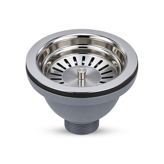 NEW Ware® 4 Inch CP SS-PVC Sink Coupling for Kitchen Sink Drainer & Strainer | Vegetable Waste Head | Basin Drain Outlet Cup | Stainless Steel PVC Sink Waste Fitting | Bathroom & Kitchen Plumbing