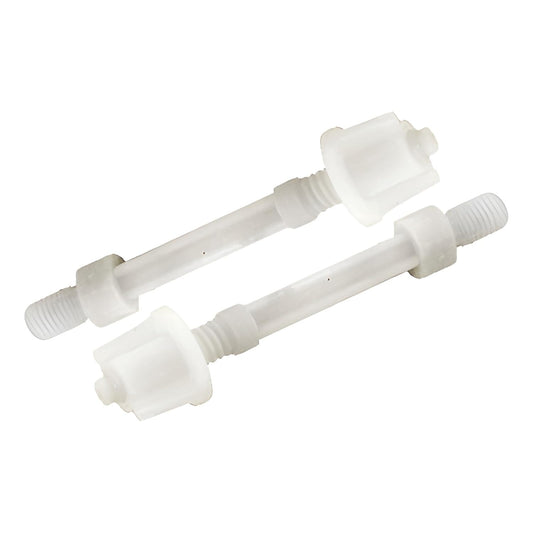 NEW WARE PVC Plastic Toilet Seat Cover Hinges Parry Type Casked New Clamp WC Seat Fixing Hinges Durable Rust Free Bathroom Fittings Easy Install Toilet Seat Hinge Set White Pack of 1 Pair Use