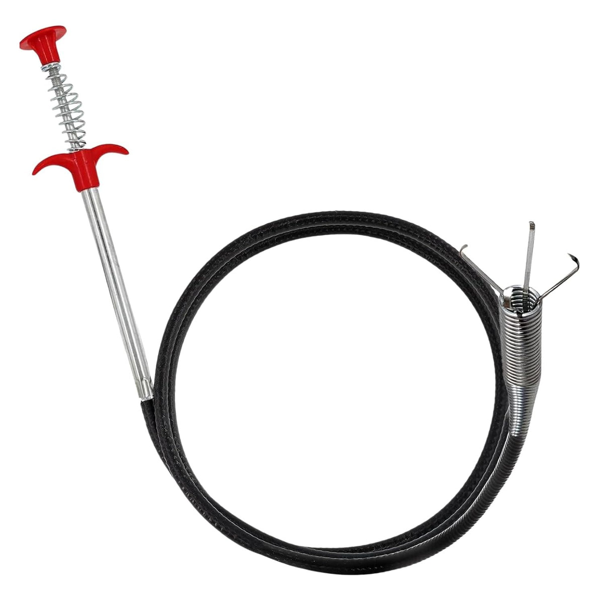 New Ware 5 Ft Drain Cleaning Spring Claw | Rubber Coated Steel Hair Catcher Wire for Kitchen Sink, Wash Basin & Bathtub
