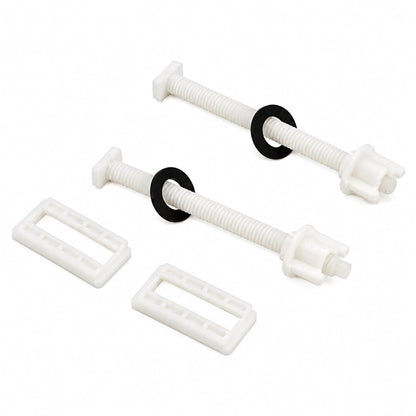 NEW WARE® Soft Closing Toilet Seat Cover Hinges Set 52mm for Jaquar & Sympolo Type | Slow Close Mechanism | Durable Rust Free Plastic Replacement Fittings for Western Toilet Seats White Universal Fit
