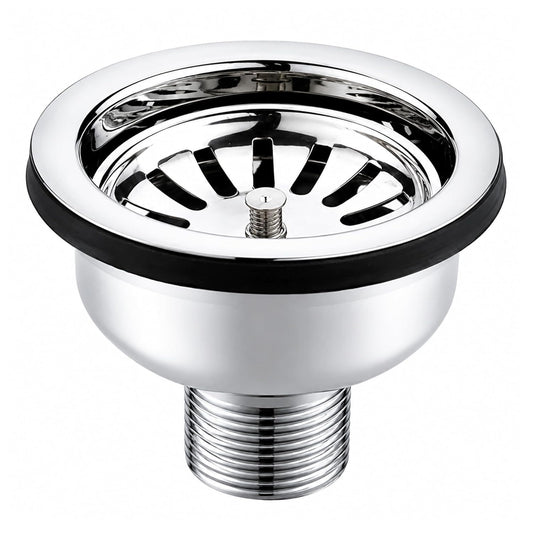 NEW WARE® 3 Inch CP Sink Coupling | Chrome Finish Kitchen Sink Drainer Strainer & Basin Drain Outlet Cup | Waste Water Drain Fitting for Kitchen & Wash Basin | Durable Plumbing Accessory for Home Use
