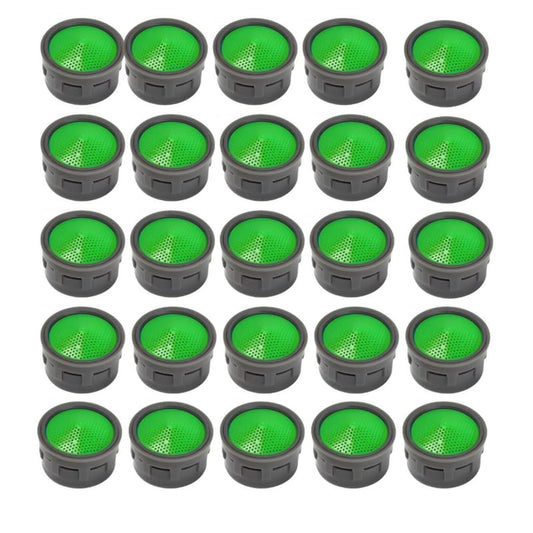 NEW WARE® Plastic Fusion Water Aerator Bubbler Filter Nozzle for Tap & Faucet | Water Saving Flow Regulator Splash Proof Smooth Stream Faucet Filter Black Pack of 25 Universal Fit for Kitchen Bathroom