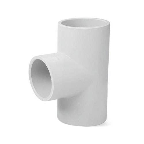 New Ware UPVC Plain Tee 1 Inch | 3-Way 90 Degree Pipe Fitting Joint | Lead & Harm-Free Plumbing Connector | Pack of 5