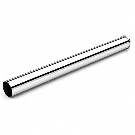 New Ware® 12 Inch Stainless Steel Bottle Trap Pipe | Round Silver Wash Basin Waste Drain Pipe with Wall Flange | Heavy Duty Rust Resistant Bottle Trap for Bathroom Wash Basin & Kitchen Sink