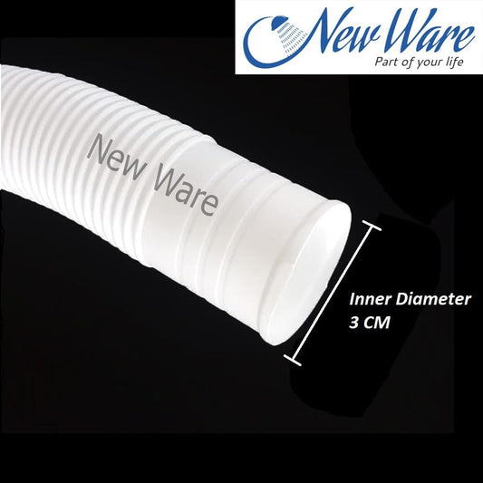 New Ware PVC Washing Machine Drain Outlet Pipe | 1.5 Meter Flexible Outflow Hose for Semi & Fully Automatic Machines