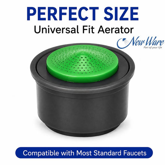 NEW WARE® Plastic Fusion Water Aerator Bubbler Filter Nozzle for Kitchen Bathroom Tap | Water Saving Anti Splash Foam Flow Faucet Aerator Insert Durable Black Pack of 50 Universal Size for Home