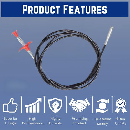 New Ware 5 Ft Drain Cleaning Spring Claw | Rubber Coated Steel Hair Catcher Wire for Kitchen Sink, Wash Basin & Bathtub