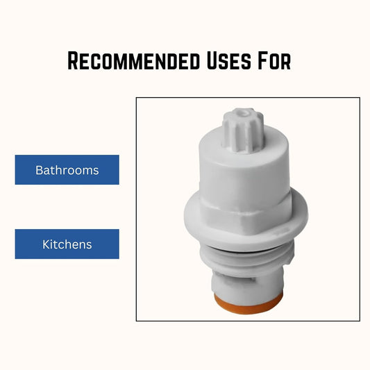 New Ware PVC Spindle Replacement Disc for Plastic Faucet Models | Hot & Cold Valve Cartridge for Bathroom & Kitchen (Plumbing Spare Part)