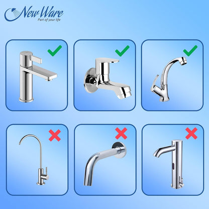 NEW WARE® Plastic Faucet Aerator Removal Tool Spanner | Aerator Wrench for Kitchen & Bathroom Taps | Faucet Nozzle Remover Key for Easy Installation & Removal | Plastic Tool | Pack of 5