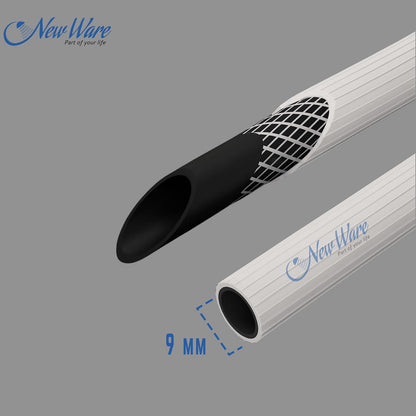 New Ware Washing Machine Inlet Hose Pipe 7 Meter PVC Water Fill Inflow Extension Tube with Connector for Top Load Front Load Fully Automatic Machine Leak Proof Durable White Heavy Duty Design