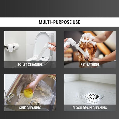 New Ware PTMT Health Faucet Gun for Toilet-Bathroom/High Pressure Water Spray Gun for Personal Hygiene - Modern Sanitary Washer Gun/Handheld Bidet Gun - Jet Spray Gun for Home & Bathroom (Gun Only)